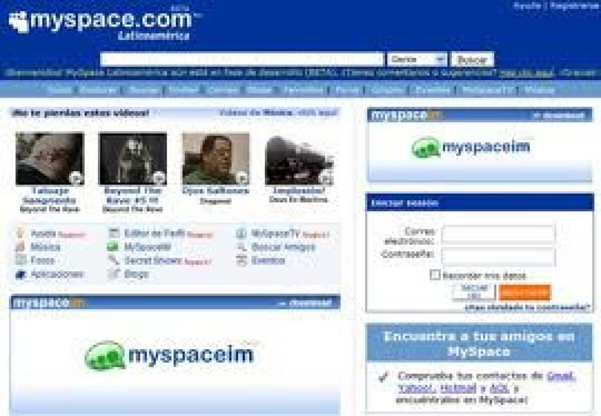 RealEditor: Sito per creare layout per MySpace - 
