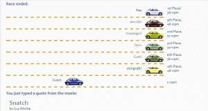 Typeracer, un gioco per migliorare la velocità di digitazione di testi divertendosi.