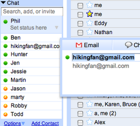 Modificate velocemente i vostri contatti Gmail tramite la chat list