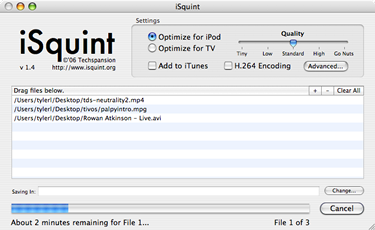 iSquint: un convertitore gratuito per iPod