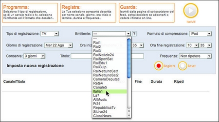VCast: Registra video e audio per poi guardarli e scaricarli!