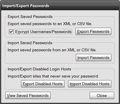 Come importare ed esportare le password Firefox