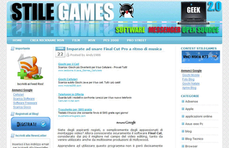 Nuova Grafica Per Stilegames, Restyling Completo!