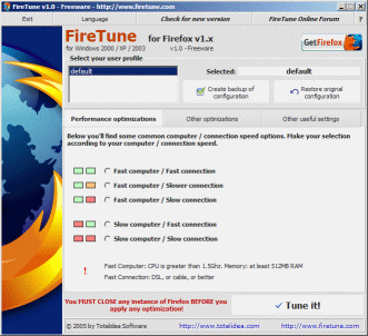 Firetune ovvero migliorare le prestazioni di Firefox