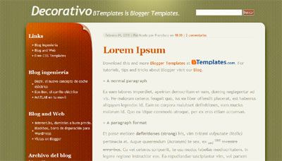 I 50 migliori templates per Blogger/Blogspot
