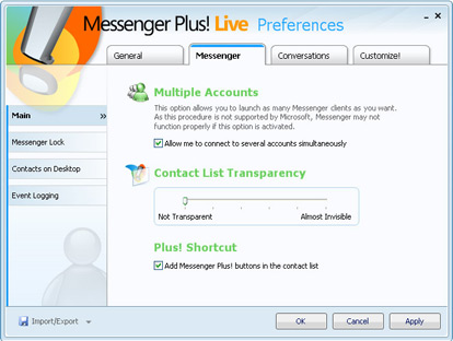 Come entrare con 2 o piu contatti in Msn Messenger