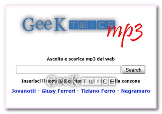 GeekTwice, motore di ricerca per Mp3