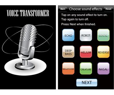 Voice transformer: sitetizzatore vocale per Iphone!