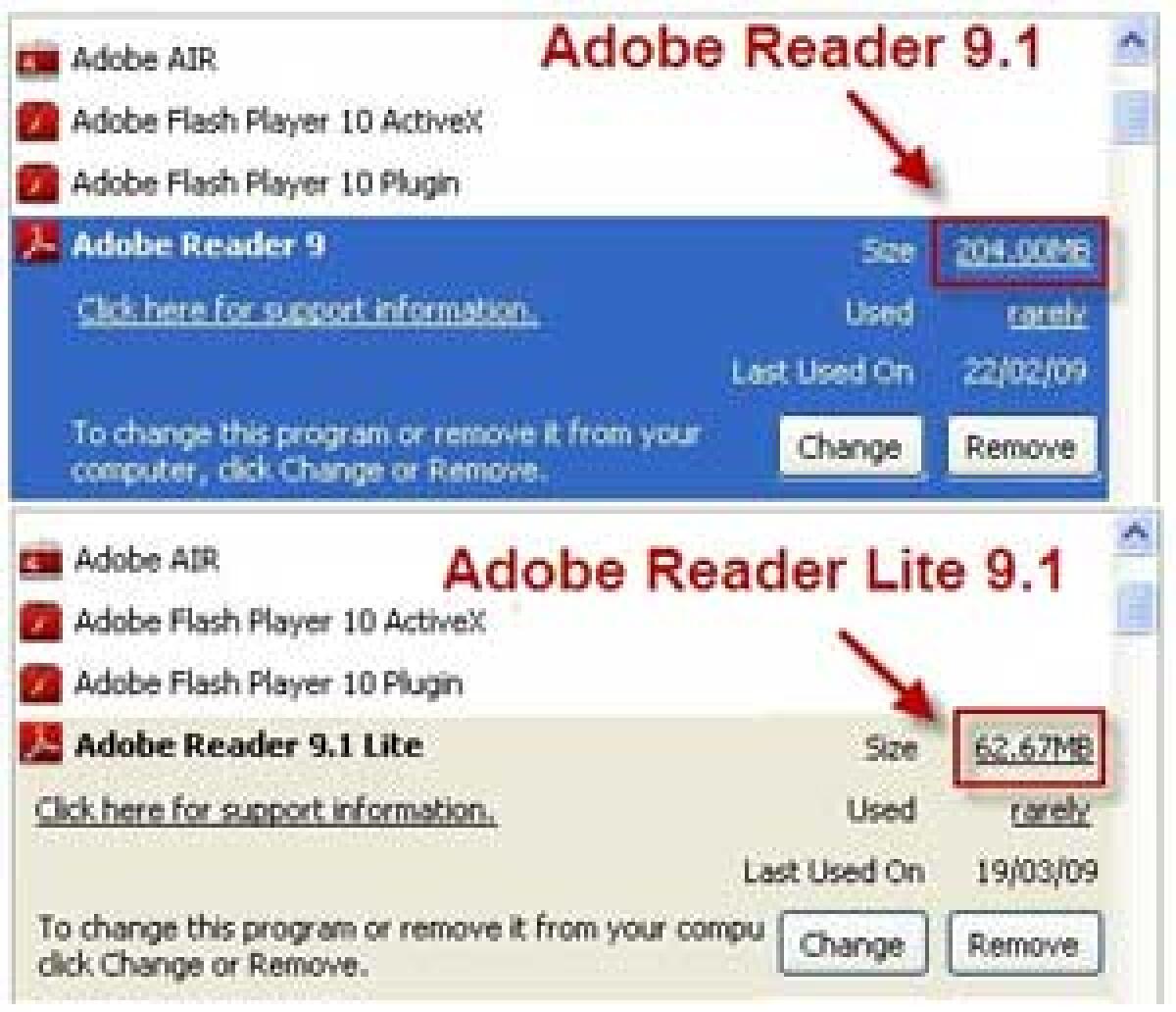 Download della versione "compressa" di Adobe Reader 9.1 - 