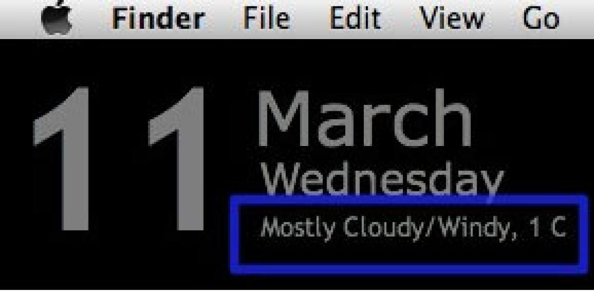 Come visualizzare sul desktop le condizioni meteo in Mac OS X - 