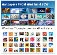 Scarica gratis 30 Wallpapers e 30 Immagini profilo Windows 7 build 7057