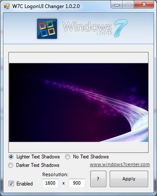Windows 7 LogonUI Changer