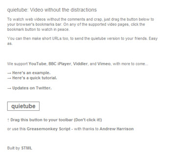 Quietube: vedere Youtube senza pubblicità e commenti