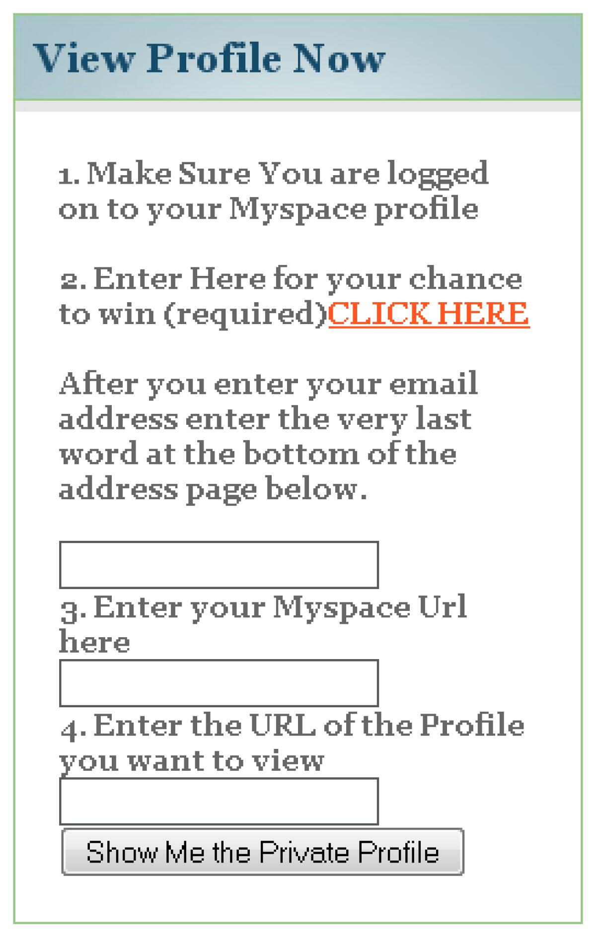 I migliori servizi per visualizzare un profilo privato su Myspace...così dicono! - 