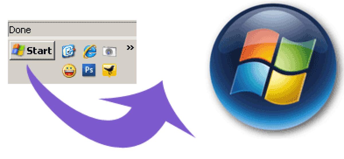 Come inserire il pulsante Windows di Vista su Windows Xp. - 