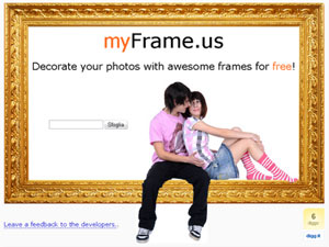 Aggiungere un frame decorativo alle immagini online