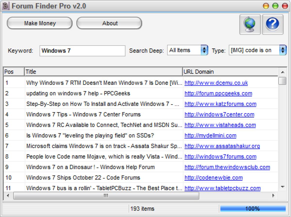 Motore di ricerca dei Forum sul desktop - 