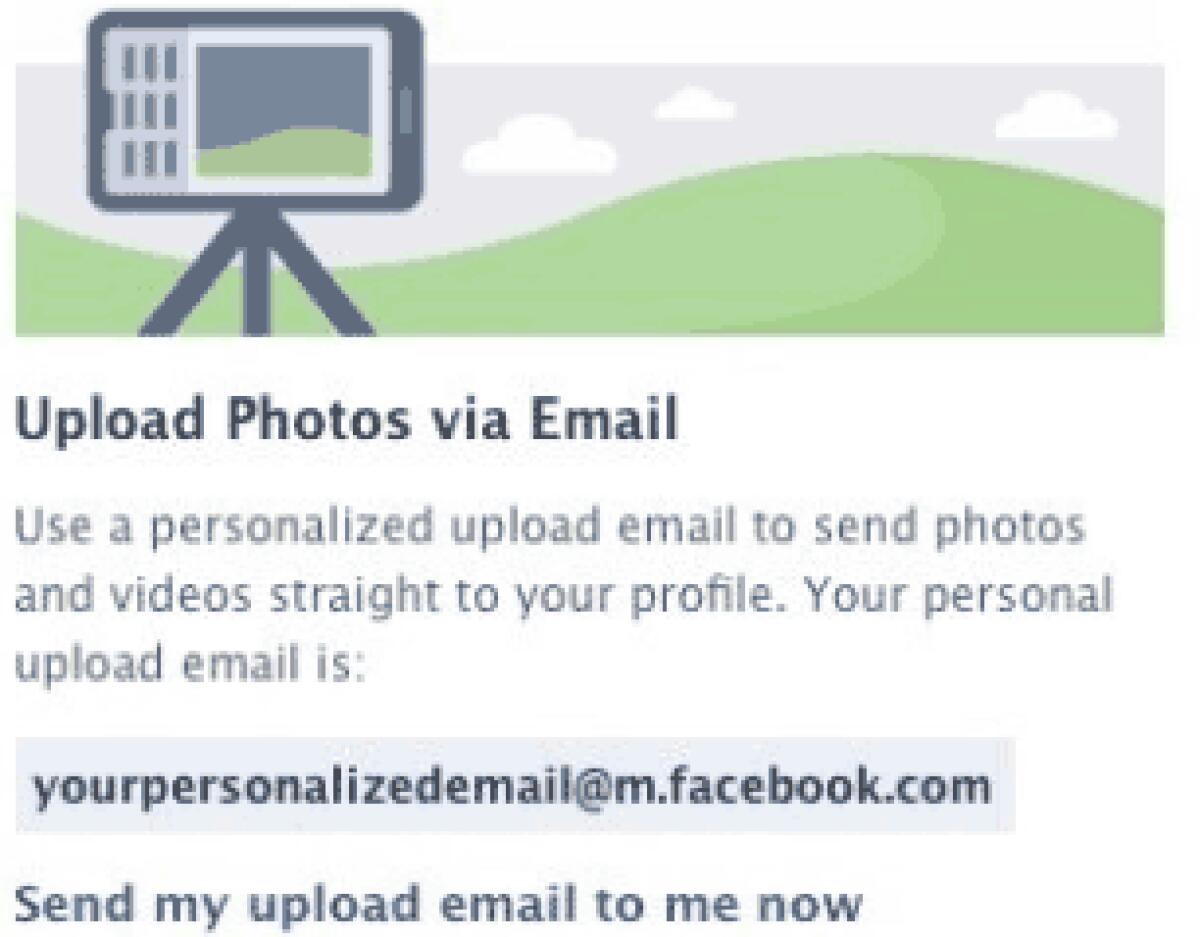 Caricare foto e video su Facebook via email - 