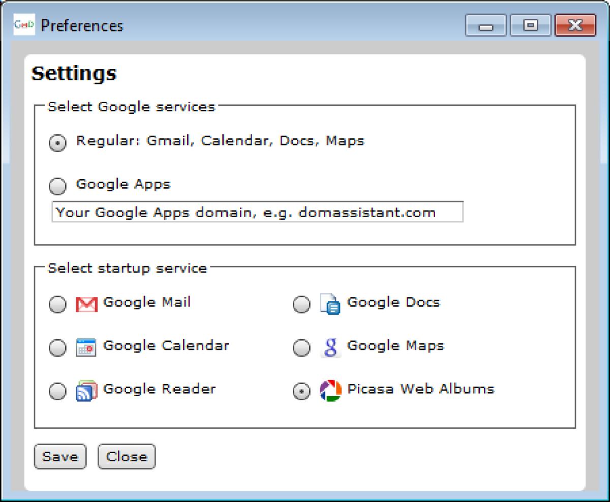 Avviare le applicazioni di  Google dal Desktop - 