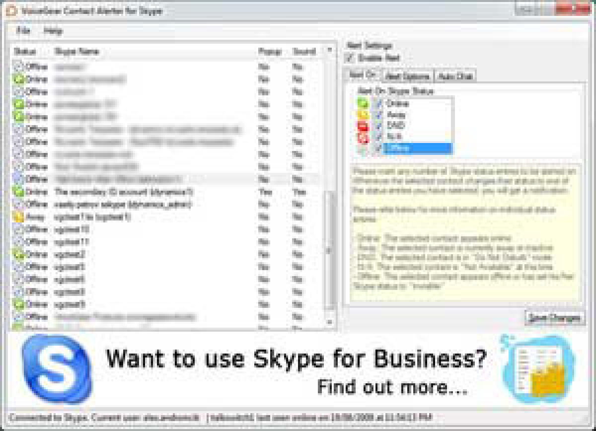 VoiceGear Contact Allerter: Skype con suoni personalizzati! - 