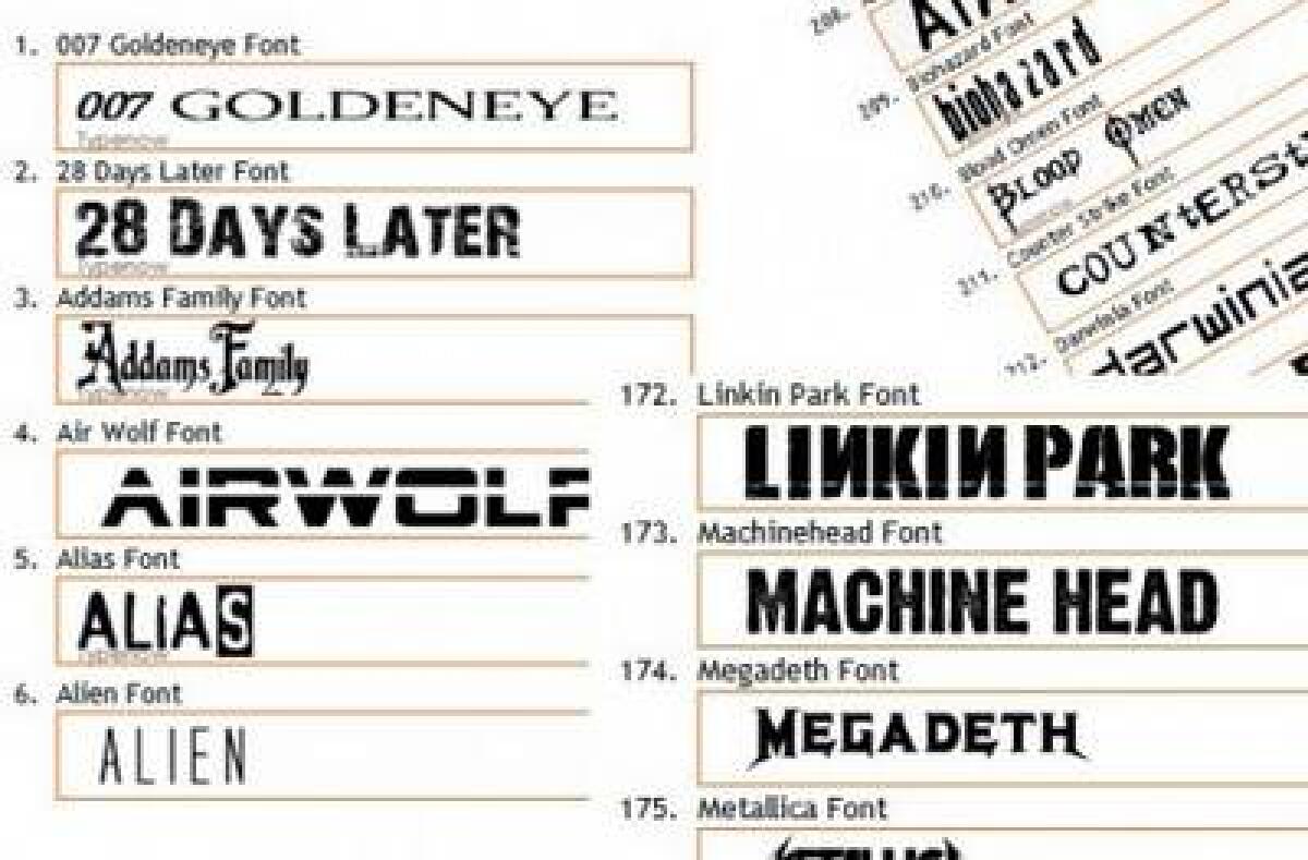 Download Font dal taglio cinematografico. - 