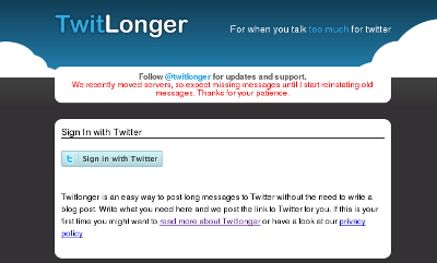 Tweet lunghi più di 140 caratteri con Twitlonger
