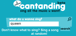 Cantanding, karaoke con video di Youtube