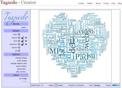 TagXedo: Come fare tag cloud
