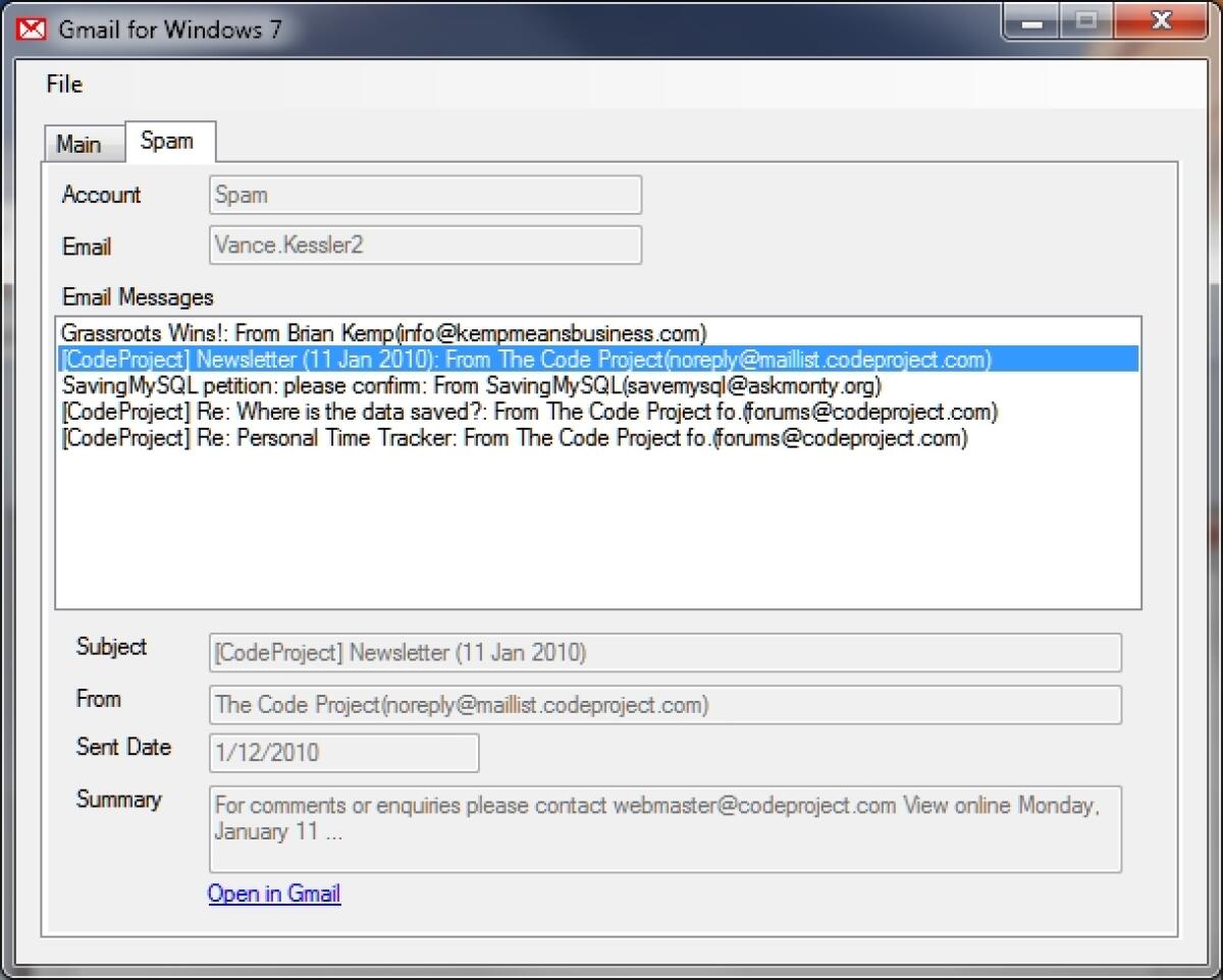 Windows seven e Google Mail - 