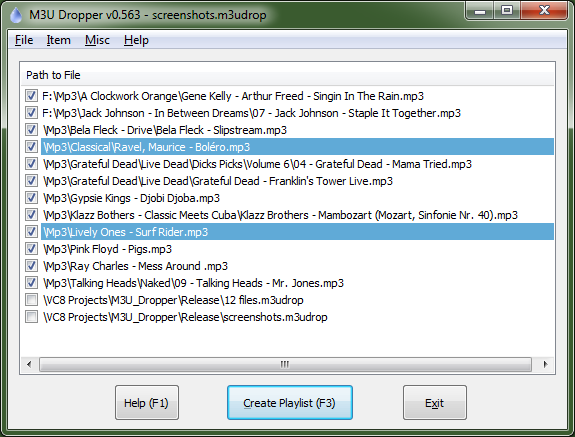 M3U Dropper, software gratuito per creare playlist
