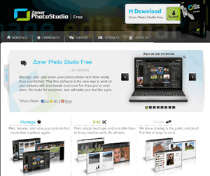 Programma per editare, modificare e condividere foto, Zoner Photo Studio Free