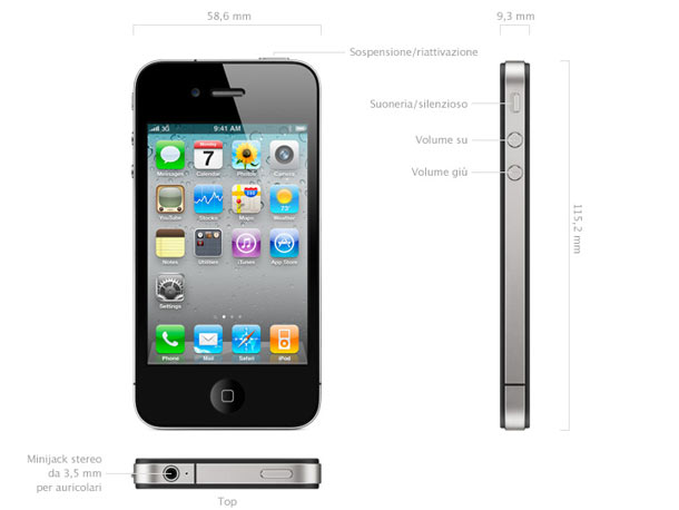 iPhone 4: ripasso su scocca, dettagli e misure