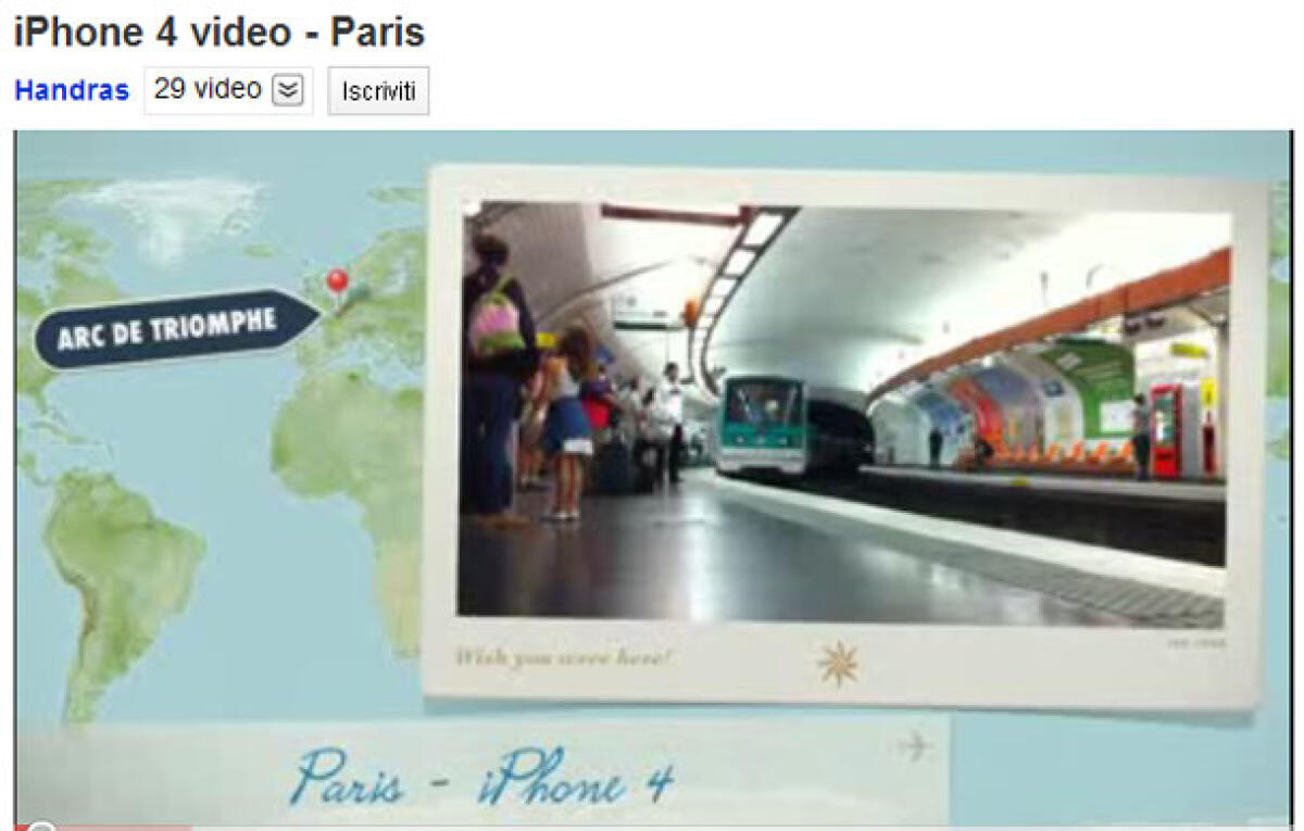 Video di Parigi con iPhone 4 - 