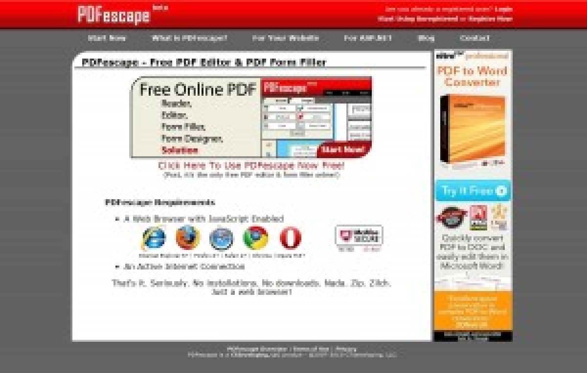 Lettore pdf online: PDFescape - 
