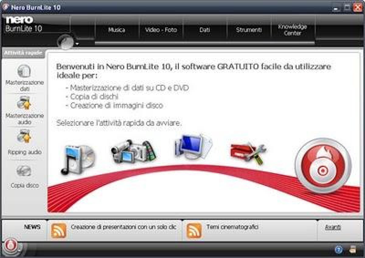 Nero BurnLite 10 ITA Download Gratis - 