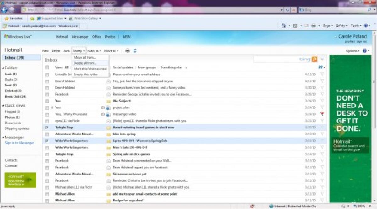 Novità su Hotmail e Facebook - 