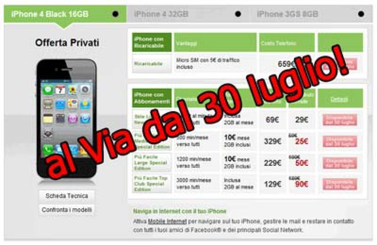 iPhone 4: da domani acquistabile su Vodafone.it - 