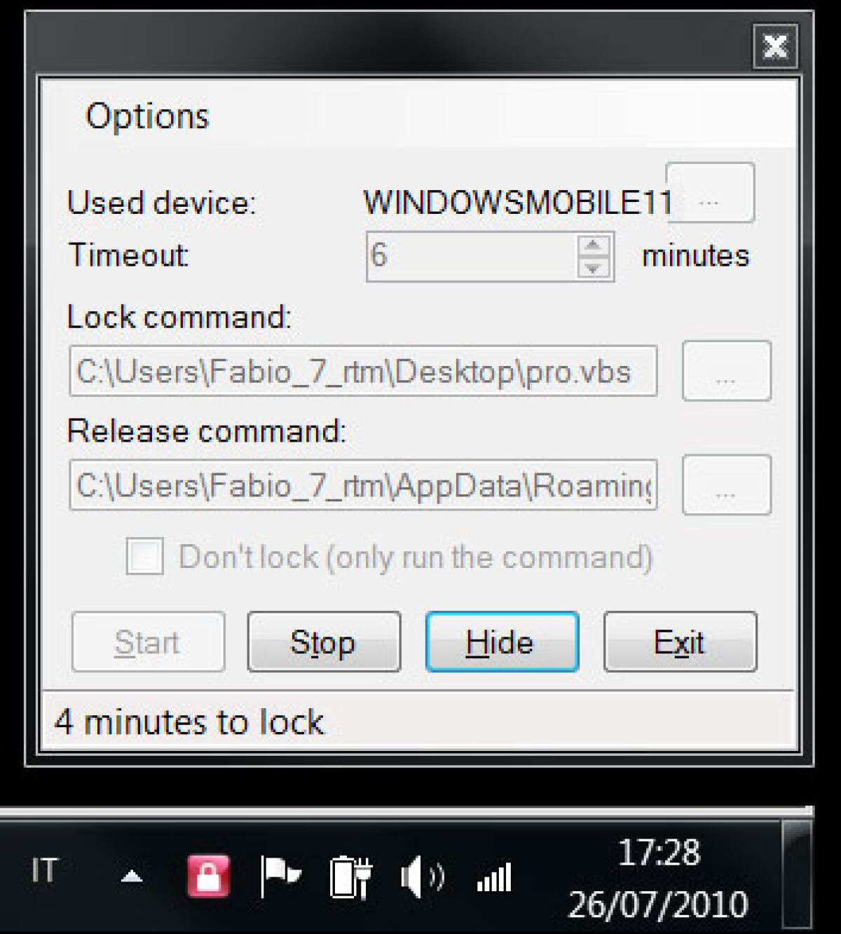 Bloccare il pc con BtProx - 