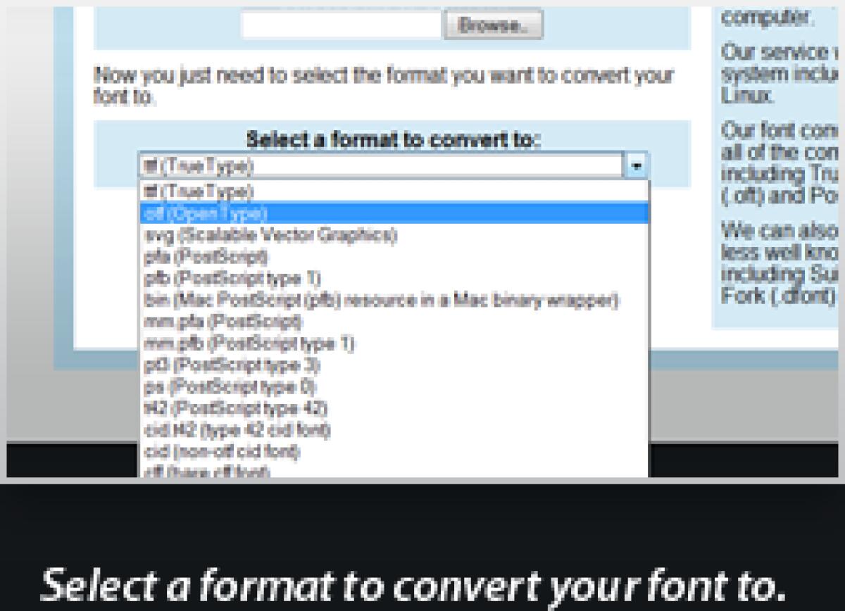 Conversione dei font online - 