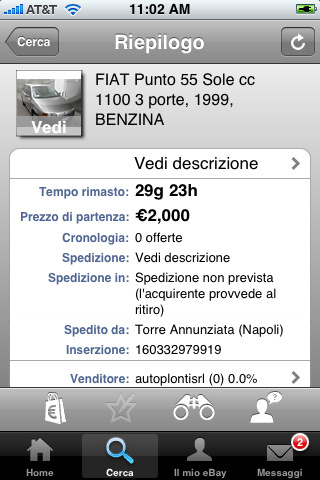 l'Applicazione Ebay Sempre si aggiorna per iPhone 4