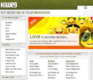 Kiwee, sito dedicato alle emoticon e ai contenuti animati