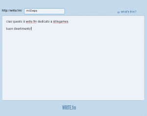Scrivere testi online e condividerli con gli amici, Write.fm