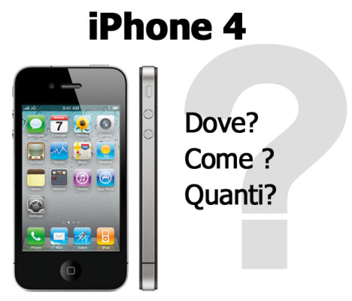iPhone 4: dove poterlo acquistare (dicci dove lo hai comperato e la disponibilita') - 