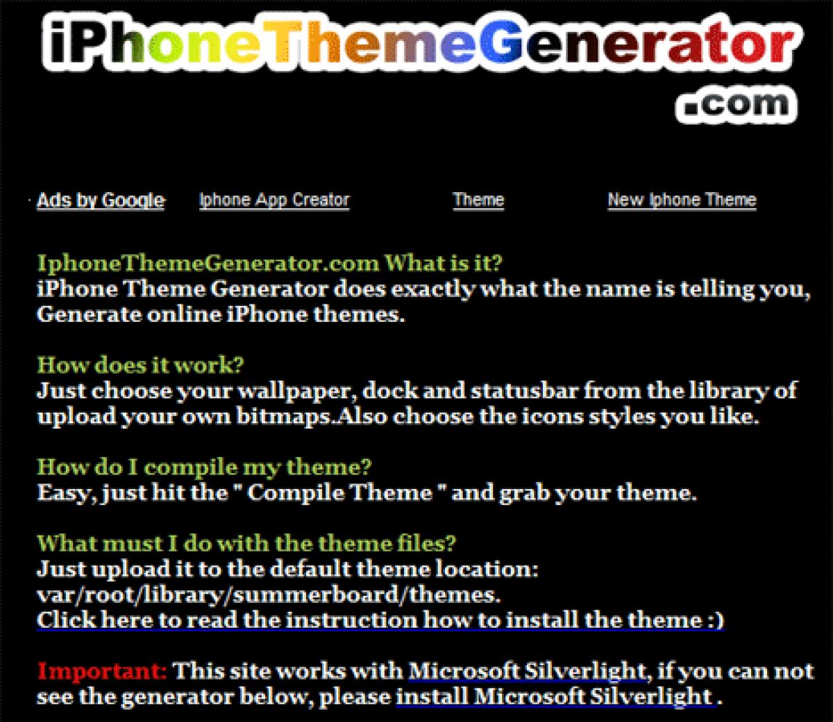 iPhone: a ciascuno il suo tema con iPhone Theme Generator - 
