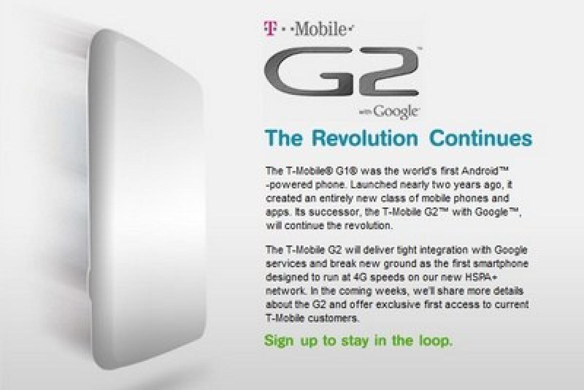 T-Mobile G2: smartphone 4G speed (caratteristiche) - 