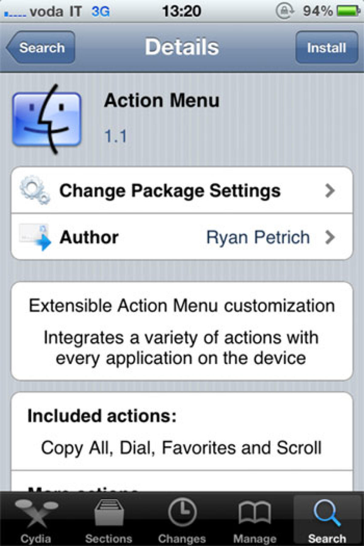 Action Menu adesso è compatibile anche per iOS 4 - 