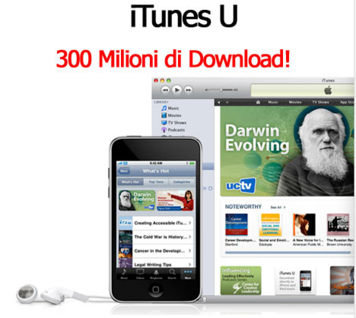 iTunes U raggiunge il record di 300 milioni di download - 