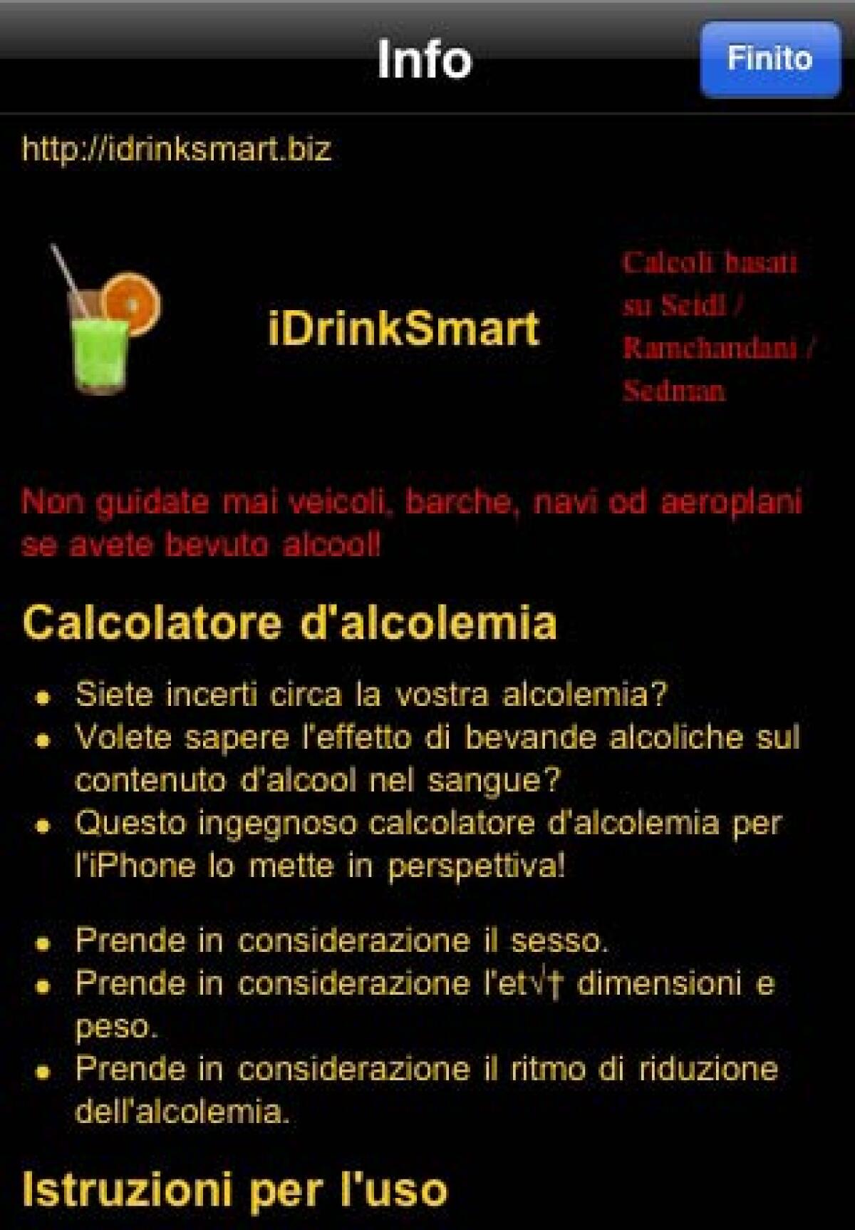 iDrinkSmart, l'applicazione iPhone per misurare il tasso alcolemico - 