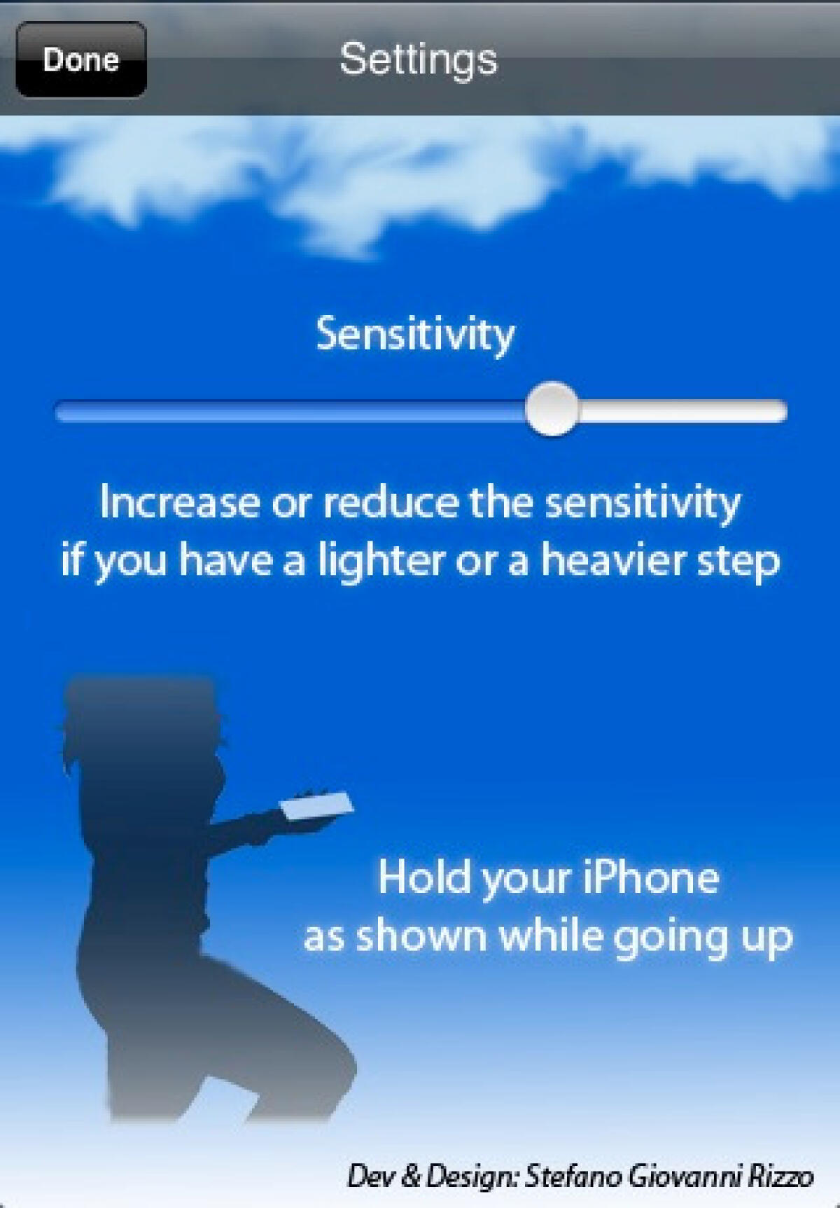 iStairs: applicazione iPhone che conta gli scalini scesi o montati - 