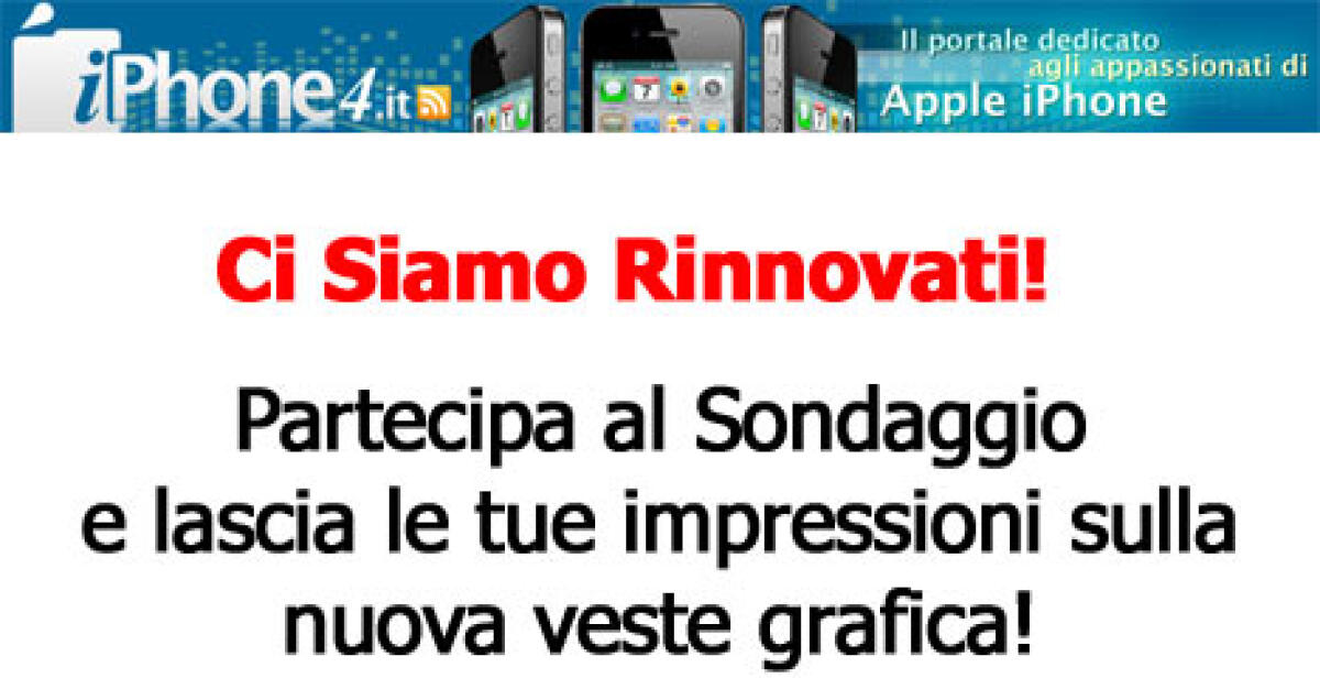 Il Blog iphone4.it si rinnova: cosa ne pensi della nuova veste? Sondaggio - 